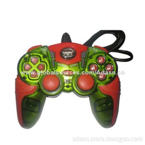 Wired PC USB game controller, double shock and various colors, factory cheap price